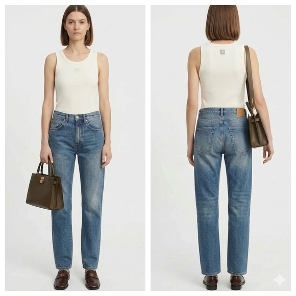 Toteme Vintage Studio Straight-Leg Jeans Size 25-26 - Picture 3 of 9